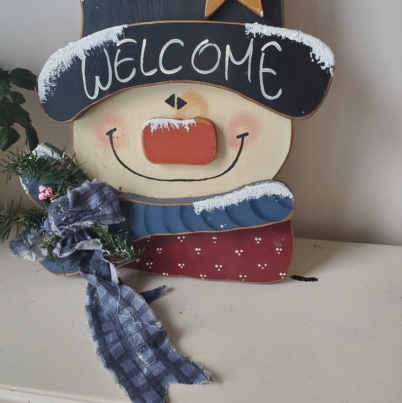 Wooden Snowman Wall Decor - Picture 2 of 3